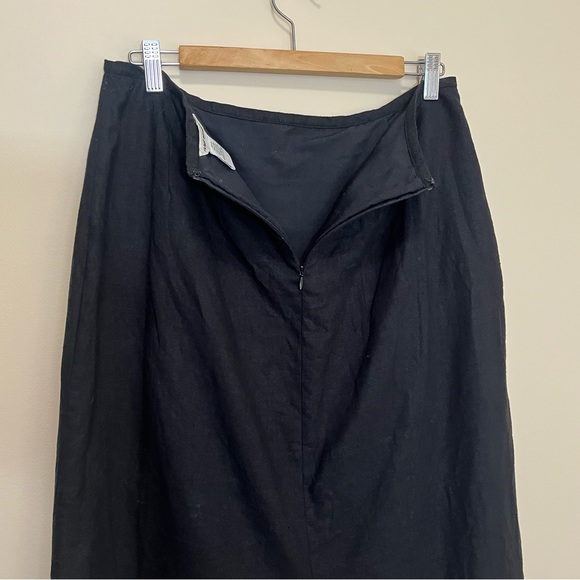 Richard Malcolm Art to Wear Folk Art Embroidered Beaded Linen Blend Skirt - Picture 7 of 12